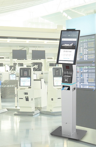 空港チェックイン（パスポートリーダー＋チケット発券）